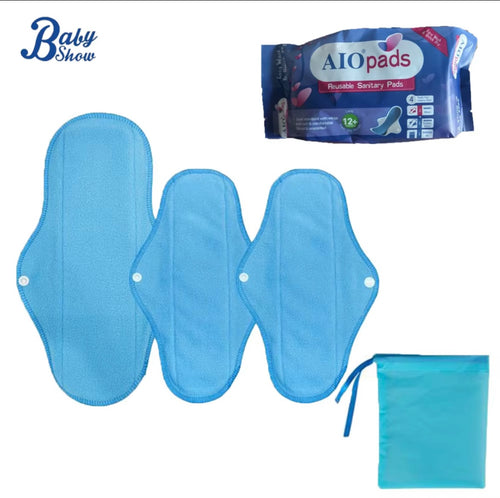 Aiopads – Serviettes Hygiéniques Lavables Pack Adolescentes | Lot de 3 Protège-Slips Réutilisables