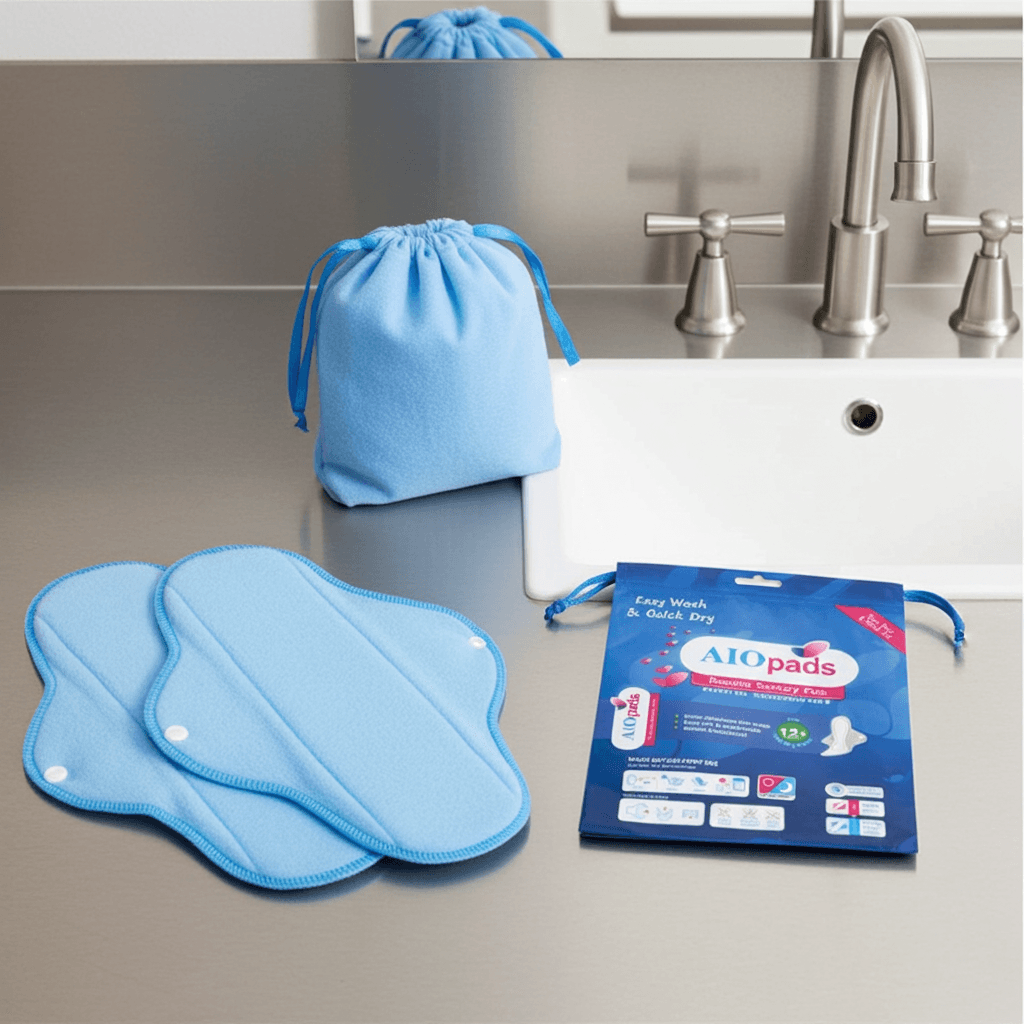 Pochette imperméable pour serviettes hygiéniques lavables AIOpads